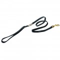 Bobby Crystal Collection Leather Dog Lead in Black