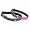 Bobby Address Leather Cat Collar in Pink and Grey