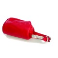 Bobby Metropolitan Lambskin Leather and Crystal Poop Bag Holder in Red