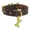 Urban Dog Leather Dog Collar in Green