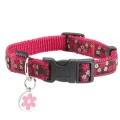 Bobby Flower Collection Nylon Dog Collars in Pink
