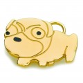 Hamish McBeth Pug Gold Dog ID Tag