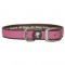 Dublin Dog All Style No Stink Waterproof Dog Collar Simply Solid Pink and Brown