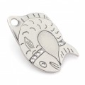 Hamish McBeth Salmon Silver Cat ID Tag