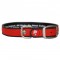 Dublin Dog All Style No Stink Waterproof Dog Collar Simply Solid Red and Grey