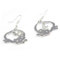 Hamish McBeth Leaping Cats Earrings