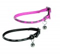 Bobby Voyageur Leather Cat Collar in Pink and Black