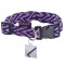 Bobby Chevron Collection Nylon Dog Collar in Purple