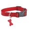 Bobby Safe Collection Reflective Nylon Dog Collars in Red