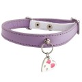 Bobby Delice Collection Leather Cat Collar in Purple
