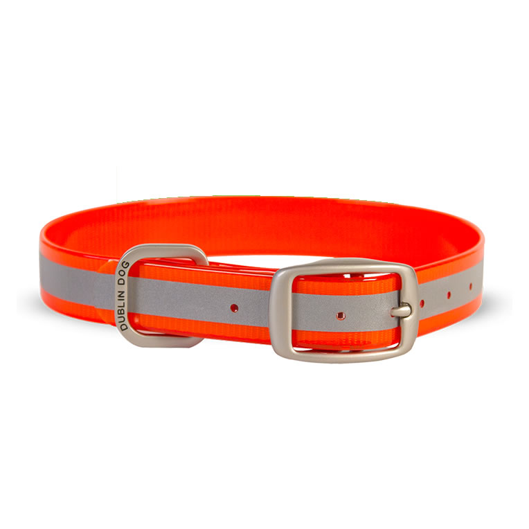 dublin collars dublin koa waterproof collar reflective reflex orange dogorama dublin collars dublin koa waterproof collar reflective reflex orange dogorama