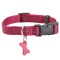 Bobby Safe Collection Reflective Nylon Dog Collars in Pink