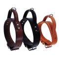 Bobby Leather Rounded Dog Collar with Handle