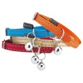 Bobby Safe Collection Reflective Nylon Cat Collar (Orange, Blue, Beige, Pink)