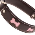 Bones Brown Dog Collar