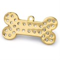 Hamish McBeth Bone Bling Gold Dog ID Tag