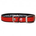 Dublin Dog All Style No Stink Waterproof Dog Collar Simply Solid Red and Grey