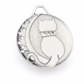 Hamish McBeth Cat Moon Silver Cat ID Tag