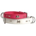 Summer Fuchsia Leather Dog Collar