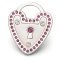 Hamish McBeth Heart Padlock Silver Dog ID Tag