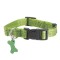 Bobby Safe Collection Reflective Nylon Dog Collars in lime Green