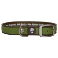 Dublin Dog All Style No Stink Waterproof Collar Simply Solid Olive and Brown