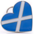 Hamish McBeth Scotland Heart Silver Dog ID Tag