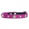 Bobby Comete Leather Cat Collar Pink