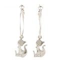 Hamish McBeth Cats with Crowns Drop Earrings